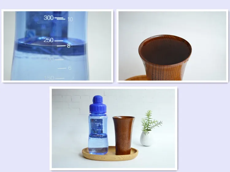Япония Стиль деревянный Кофе/молоко/Чай чашка с ложкой Творческий Винтаж Посуда аксессуары