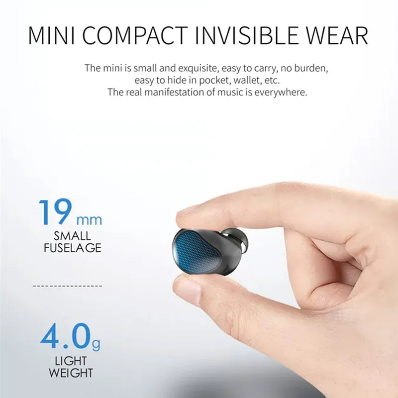Беспроводная гарнитура OwnFone T10 с одним ухом Bluetooth зарядным отсеком бизнес мини