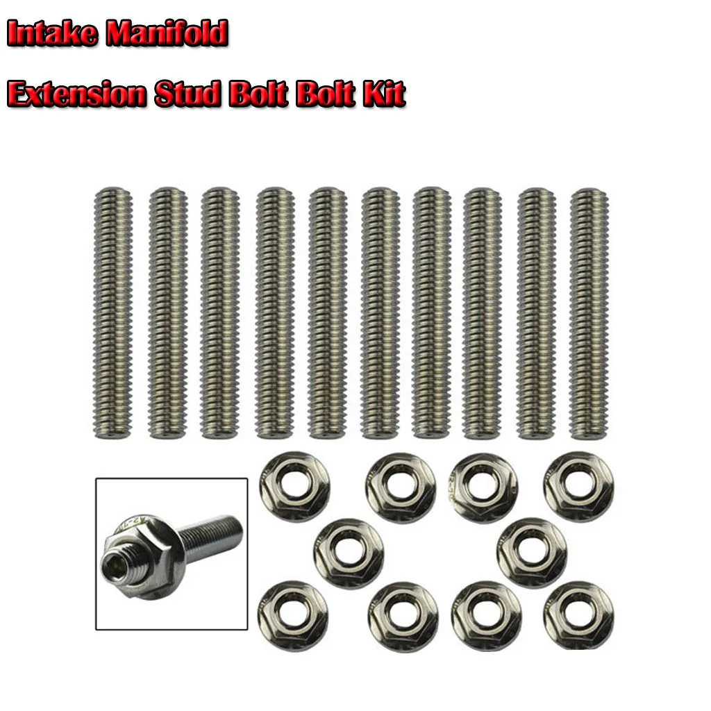 CARPRIE Car Bolt 10PCS Intake Manifold Extension Stud Bolt Bolt Kit Stainless Steel For Honda B/C/D /F/H/K LS01 je4