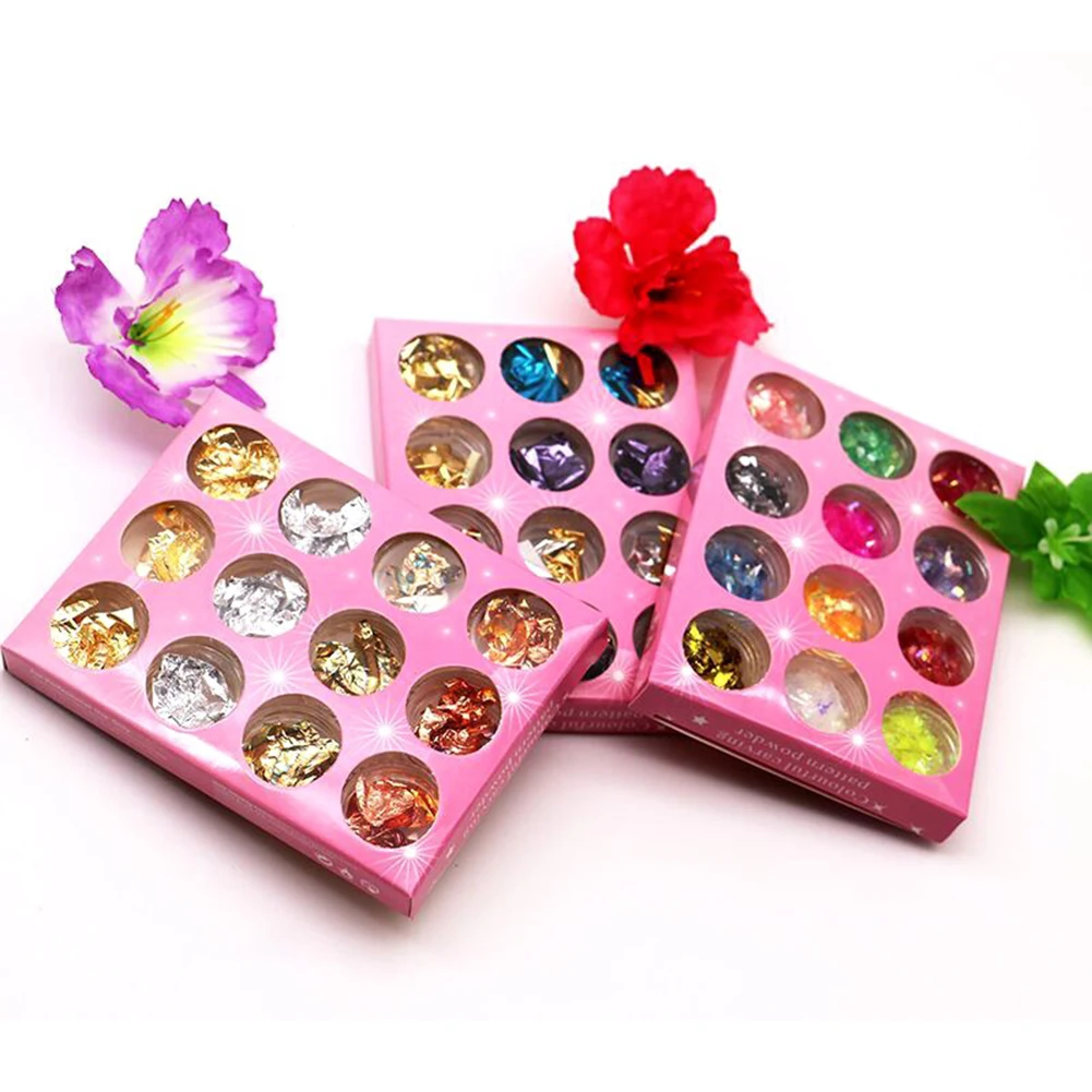 36pcs Nail Art Foils Double Side Nail Foils Polish Foils Sticker set