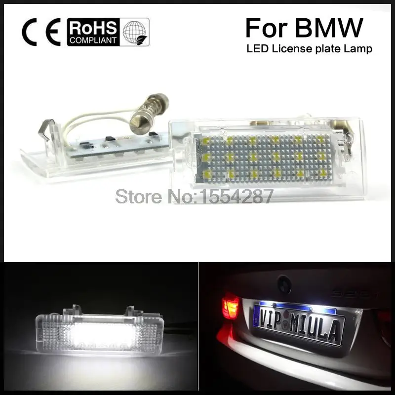 

2pcs Direct Fit Canbus NO-Error LED Number License Plate Light Lamp for BMW X5 E53 99-06 X3 E83 03-10 BJ