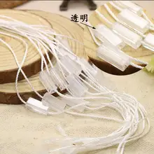 Высокое качество бирка PP веревка в одежде, шнур для бирка для одежды уплотнительная бирка с квадратной пластиковой прозрачной двумя головками 500 шт