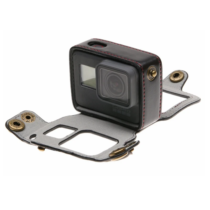 Для Go Pro Hero 7 6 5 кейс защитная сумка PU кожаный чехол для шеи крепление для объектива для GoPro Hero аксессуары для спортивной камеры