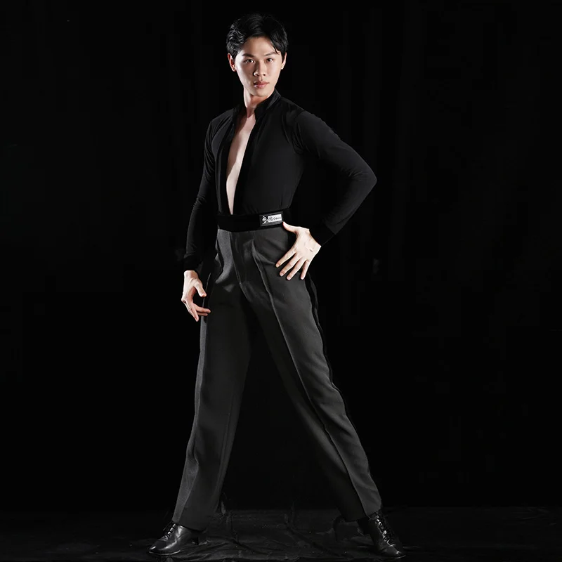 2018 латинские танцевальные брюки мужские/мальчик тренировки/представления брюки для современных танцев Брюки мужские s Бальные