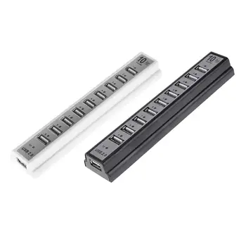 

Portable 480Mbps High Speed 10 USB2.0 Ports Extender Splitter Adapter Hub