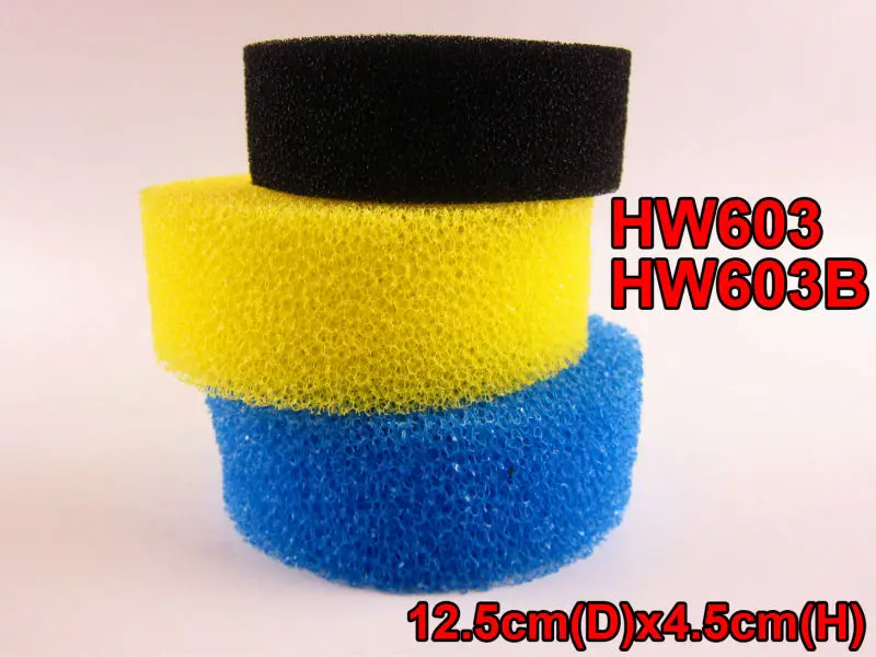 

3 PCS Aquarium Filter Sponge Coarse Medium Fine for SUNSUN HW-603 HW-603B Pipe Canister 12.5cmx4.5cm