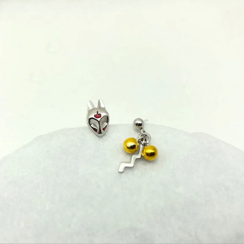 Silvology, маска лисы, золотые колокольчики-серьги, 925 пробы, серебро, креативная текстура, элегантные серьги для женщин, Прекрасные Ювелирные изделия, подарок