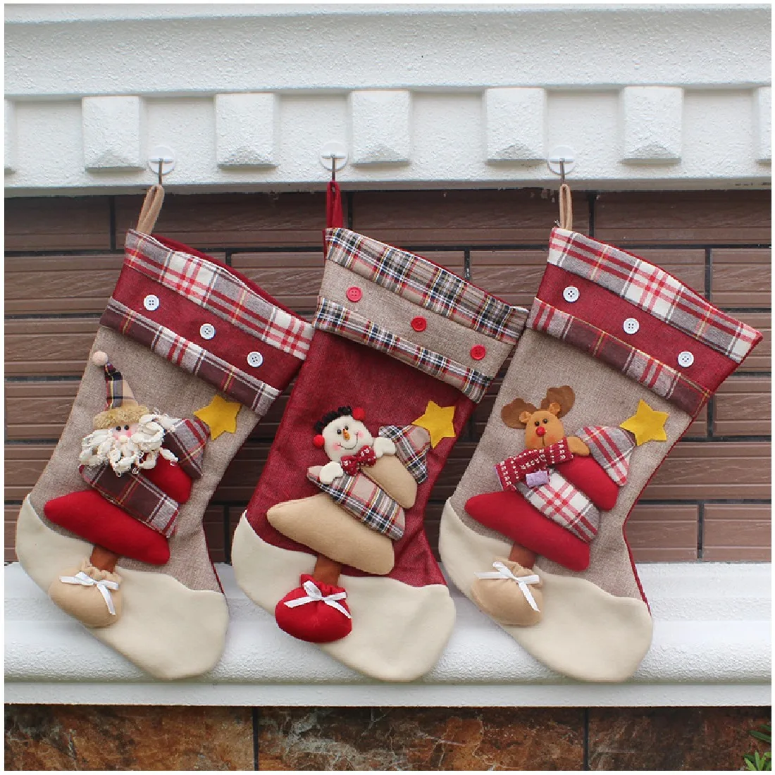 .com : Buy New Year Christmas Socks Christmas Gift Packing Decoration ...