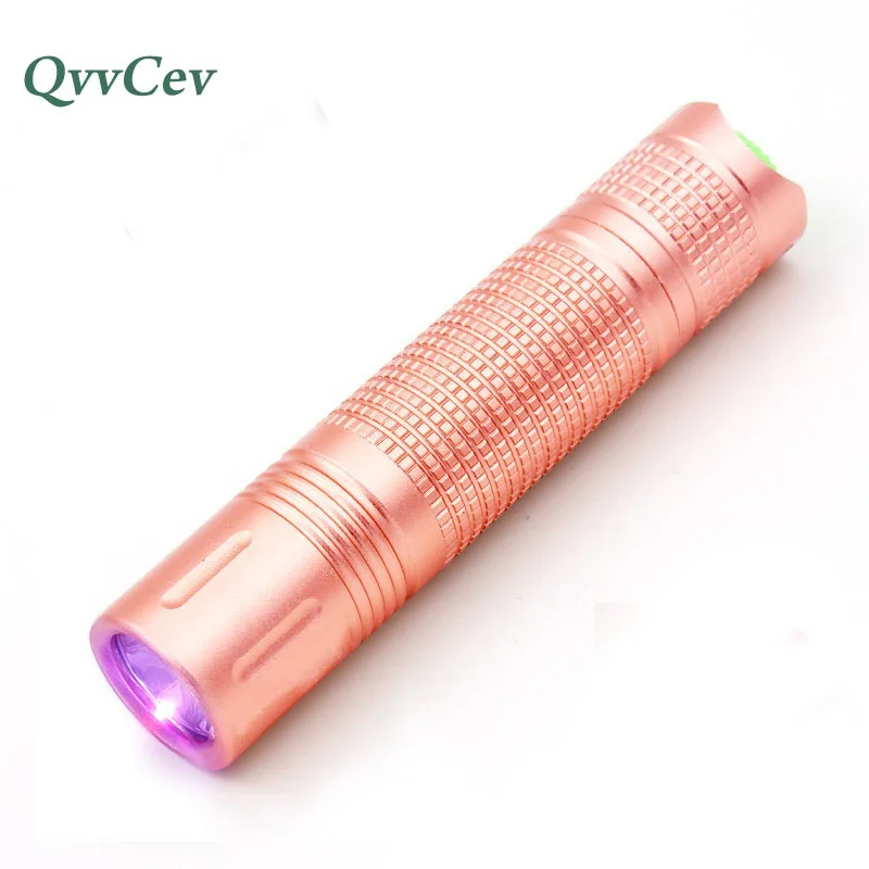 

365nm Led UV flashlight Purple Violet Flash light torch AA battery Torch Lamp Blacklight for Marker Checker Detection