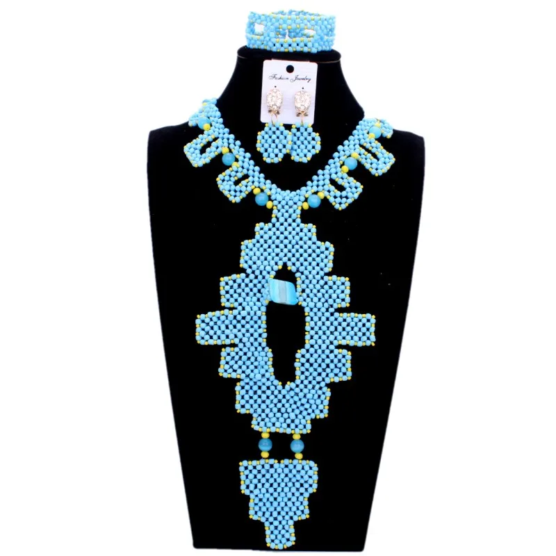 2018 новый роскошный комплект ювелирных изделий в африканском стиле Дубай желтый