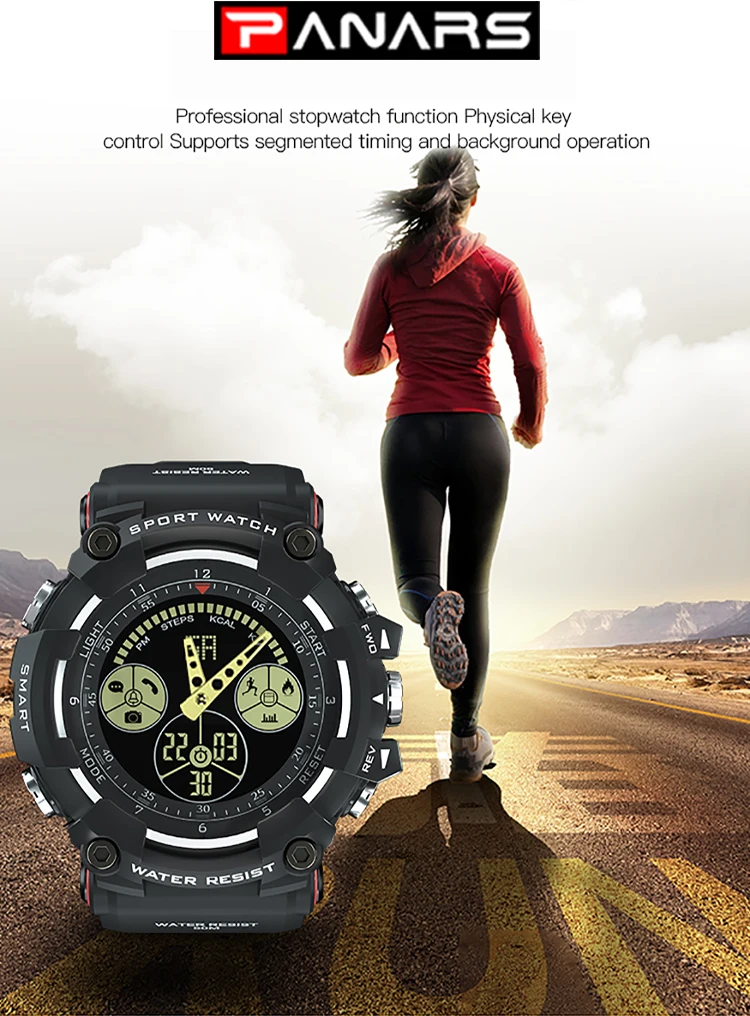PANARS Мужские кварцевые часы для альпинизма, умные электронные часы с напоминанием, водонепроницаемые мужские часы для занятий спортом на открытом воздухе