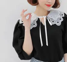 MIARA.L sweater double pearl buckle lace necklace vest blouse false collar collar shawl false collar for women free shipping wholesale false collar 2 layers lace collar necktie tie necklace jewelry