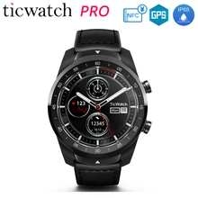 Original Global Ticwatch Pro Bluetooth GPS Smart Watch Wear OS NFC Google Pay Layered Display Google Assistant IP68 Long Standby
