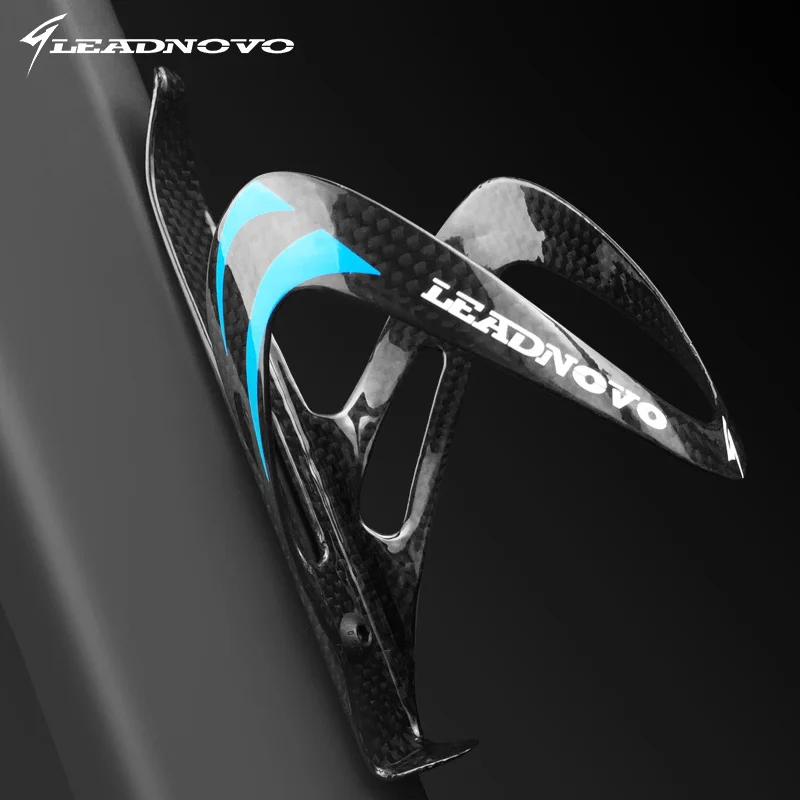 LEADNOVO Road Bike carbon bottle cages 3K glossy black red/white cage