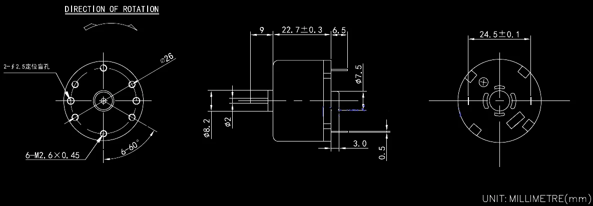 DC 3 V 6 V 12 V 24 V микро DC мотор, 33*23mm DC мотор 520 ТБ низкий уровень шума большой крутящий момент мотор-редуктор вакуумный двигатель