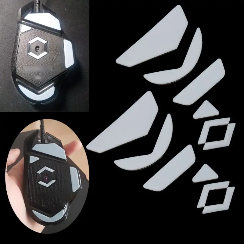 

2 Sets/pack Gaming Mouse Feet Mouse Skate For Logitech G502 Laser Mouse White Teflon Mouse Glides Curve Edge C26