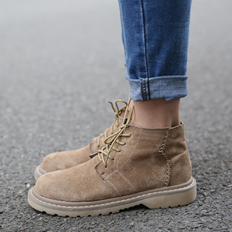 

Winter keep warm genuine leather chelsea boots handmade short ankle strap boot knitting handmade ladies soft sole fur boots