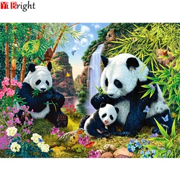 

5D DIY diamond embroidery panda family diamond painting Cross Stitch full square drill Rhinestone Decoration