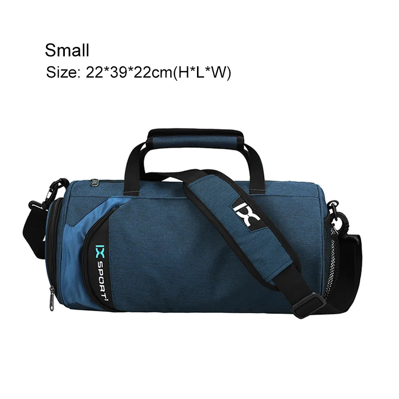 Blue Small Спортивные сумки для занятий спортом на открытом воздухе, спортивные сумки для тренировок, женские мужские большие сумки для фитнеса и путешествий, ручная кладь с обувью, мужская повседневная сумка - Цвет: Blue Small