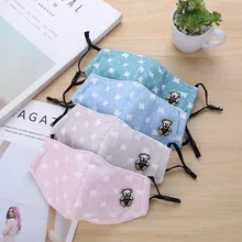 10 шт./упак. Осенне-зимняя обувь новые детские брюки для малышей с рисунками зайчика, пыле теплая Анти-туман Студенческая с маской населения крышка