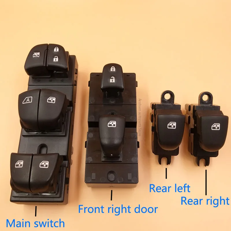 Новая оранжевая лампа автоматический переключатель стеклоподъемника, главный/одиночный/передний правый переключатель окна для Nissan Qashqai/Altima/Sylphy/Tiida/X-Trail