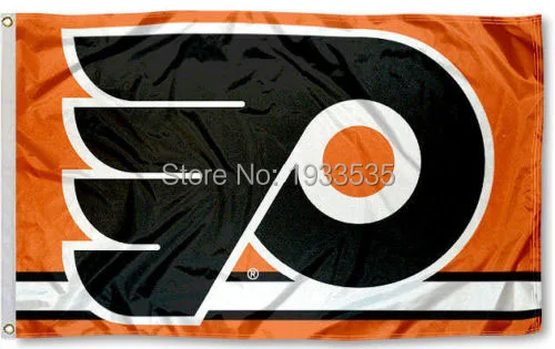 philadelphia flyers team logo large banner flag 3 x 5 banner brass flyers team store