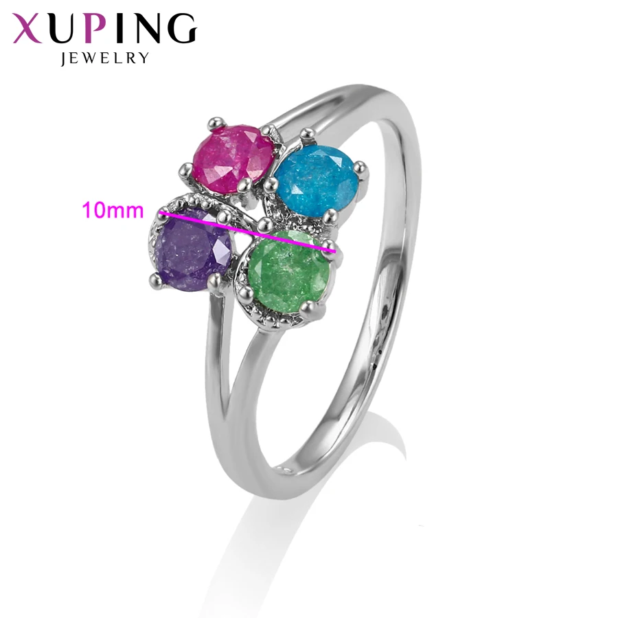 Xuping Jewelry Fashion Simple Ring  Gold or Rhodium Plated for Women Gifts 15200