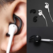 2 Pairs Eartip Silicone Tampa Do Caso para earpods Fones de ouvido fones de ouvido Fones De Ouvido iphone X 8 7 Plus 6 5 5S SE pontas Da Orelha Gancho