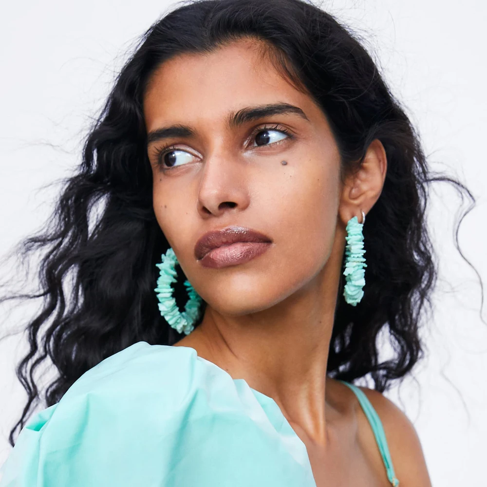 

Girlgo 2019 Za New Dangle Drop Earrings Women Pendiente Flor Pendant Statement Handmade Earrings Charm Party Wholesale Jewelry