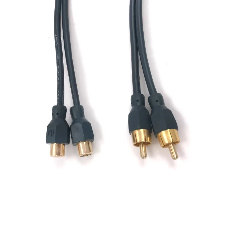 Чистый медный RCA Phono Y сплиттер свинцовый Кабель адаптер 1 Папа 2 мама разъем