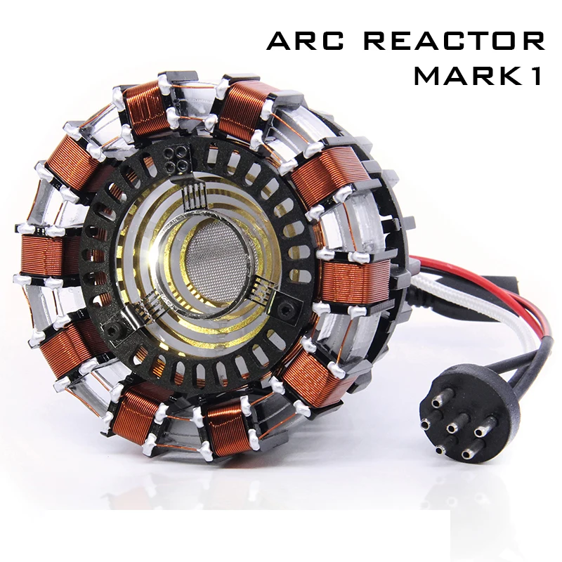 Avengers Iron Man 1/1 Scale Remote Control Arc Reactor DIY Metal Model Action Figure Glowing Iron-Man Reactor Toy Cosplay Gift