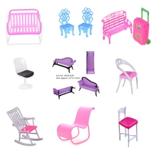 Meubles de maison de poupée chaise d'ordinateur canapé à bascule banc chaise salon pour poupée salon chambre jardin enfant jouet accessoires(China)