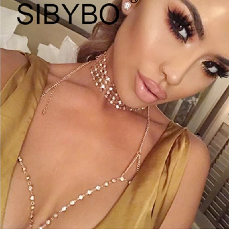 

Sexy Body Chain Bra Women Gold Silver Harness Summer Beach Bra Vacation Bikini Belly Waist Chain Body Jewelry