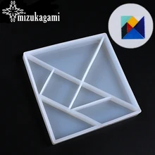 1pcs UV Resin Jewelry Liquid Silicone Mold Geometric Jigsaw Shape Resin Molds For DIY Intersperse Decorate Making Molds