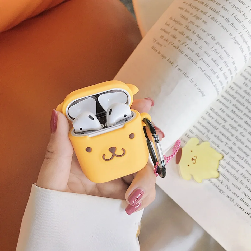 Чехол для AirPods, милый чехол для наушников Cinnamoroll Melody Kuromi Purin Frog, чехол s для Apple Airpods, мультяшный чехол для наушников