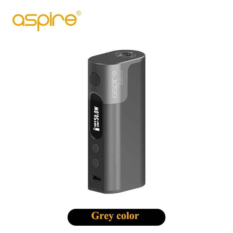 Aspire Zelos 50 Вт коробка мод TC батарея Vape мод 2000 мАч встроенный Lipo аккумулятор VV VW TC вейпер режим электронная сигарета - Цвет: grey