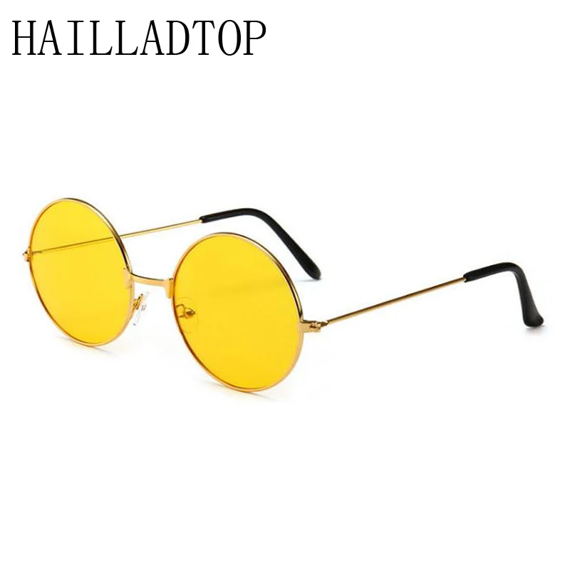 

With Sunglasses Case Unisex Small Round Sunglasses for Women/Men 2019 Retro Personality Metal Eyewear Style Streampunk Driving
