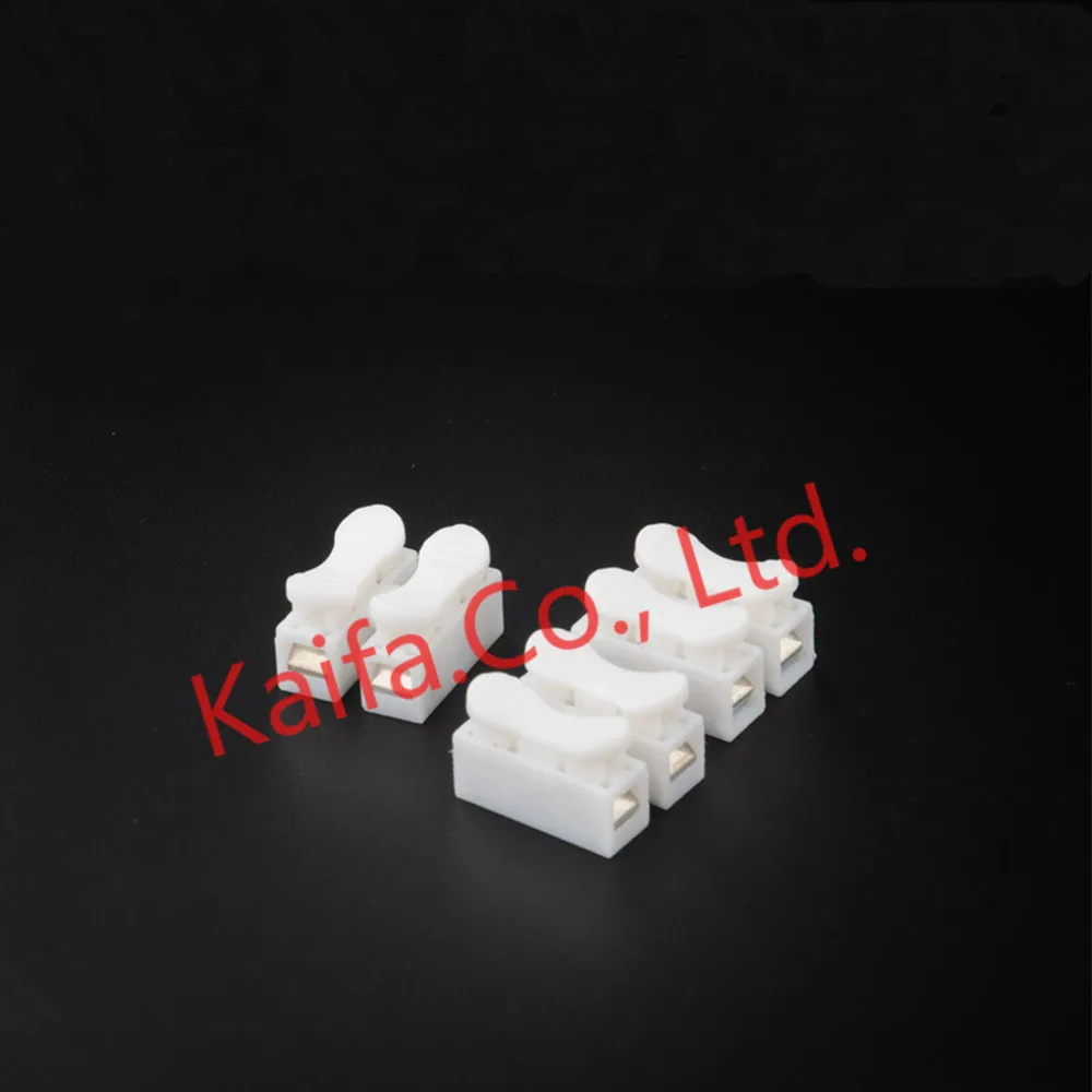 

30pcs/lot 2 Pins Electrical Cable Connectors CH2 Quick Splice Lock Wire Terminals Spring Connectors For Led Strip