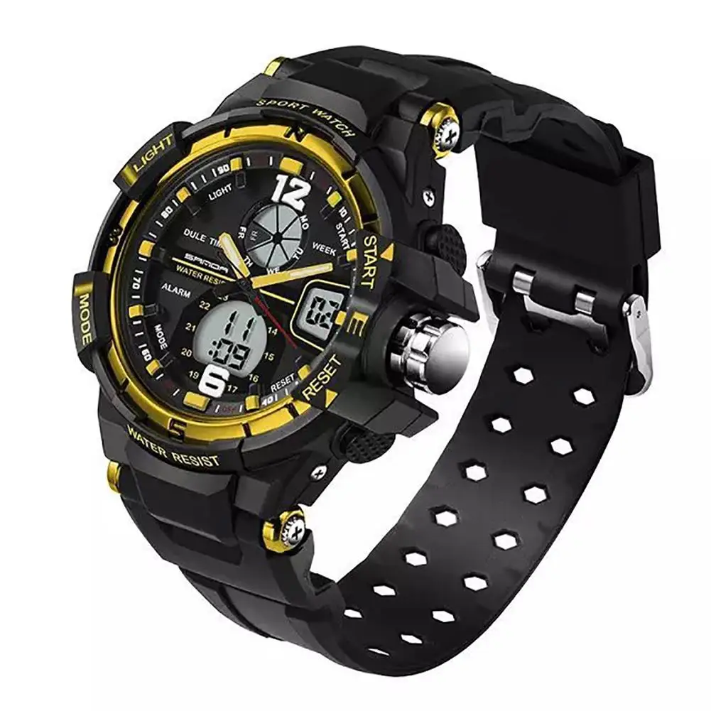 

Waterproof 50m Silicone Band LED Luminescent Alarm Military Sports Electronic Men Wrist Watch Relojes