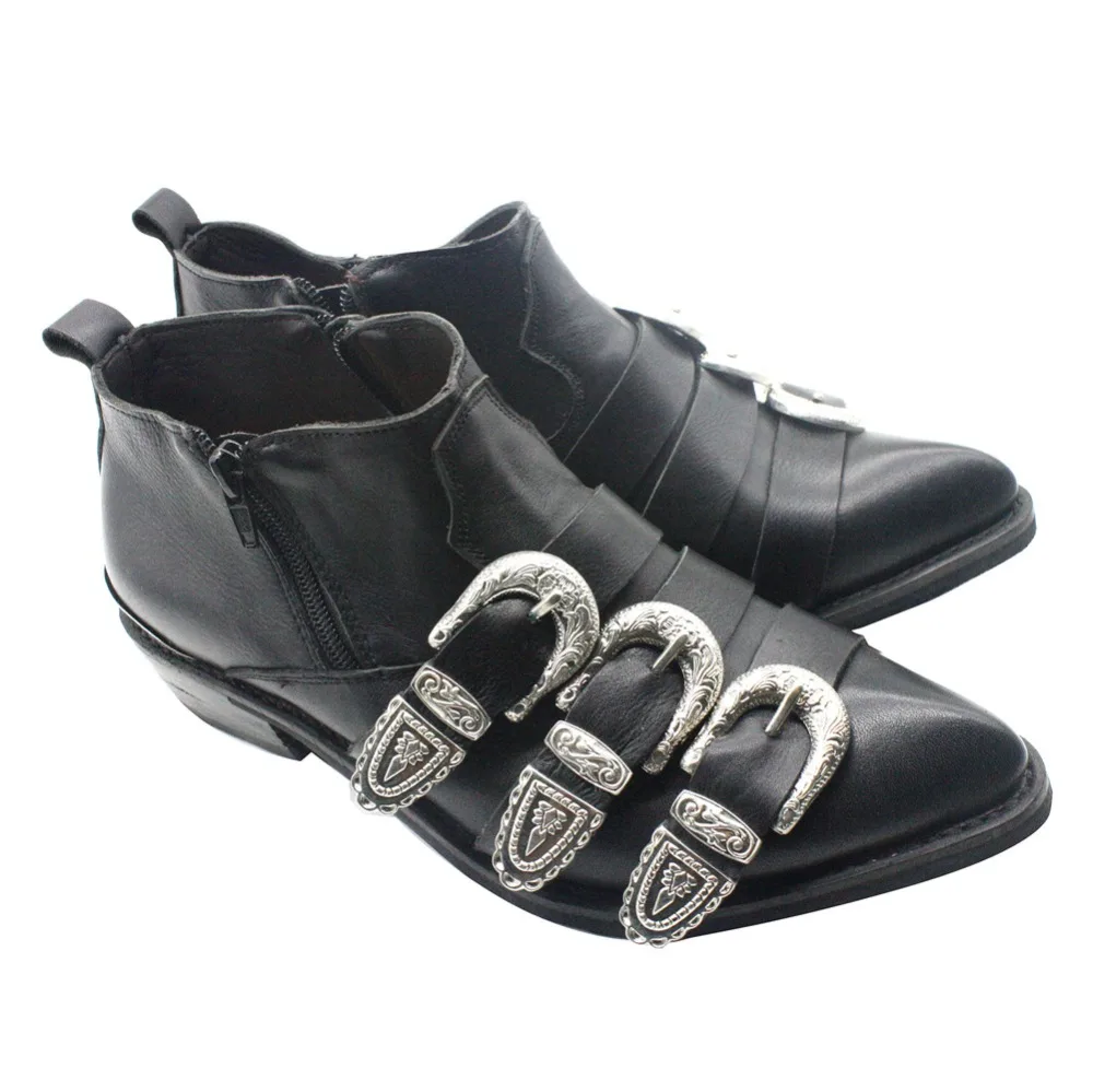 Leather Cowboy Boots - MJ Classic BAD Version Cosplay Shoes image 4