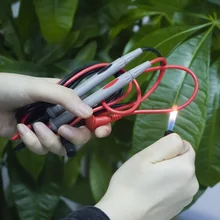 Multímetro digital ponta da agulha, pin de derivações de prova universal de fio de silicone para medidor multímetro sonda testador 20a 1000v 1 par de pares