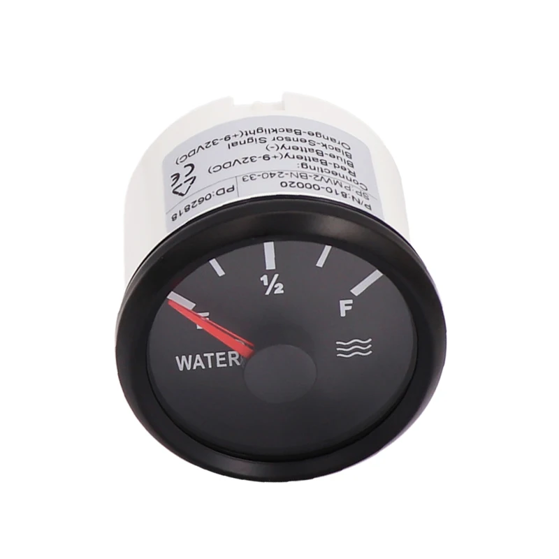 

Digital Boat Water Level Gauge Meter Indicator 240-33ohm 12V/24V for Inboard Outboard Engine With Red Backlight
