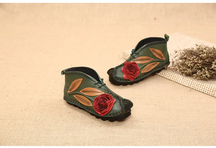 Женская обувь; Новинка года; Повседневная обувь в стиле ретро; сезон весна-осень; женская обувь из натуральной кожи с вышивкой в национальном стиле; удобная мягкая обувь