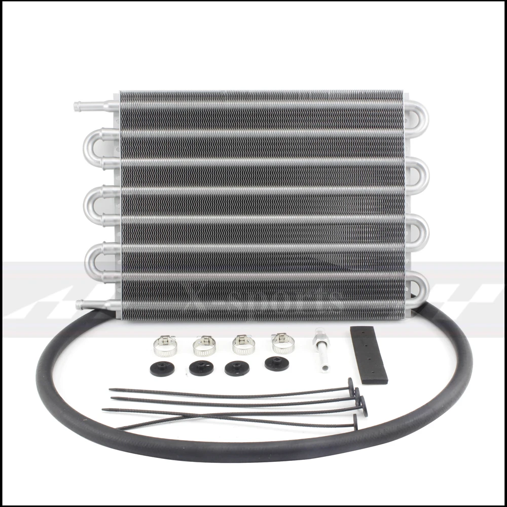 

8 Row 315*255*20 Car Cooling System Radiator AT/MT Transmission Oil Cooler Kit Universal Aluminum Black Silver Free shipping