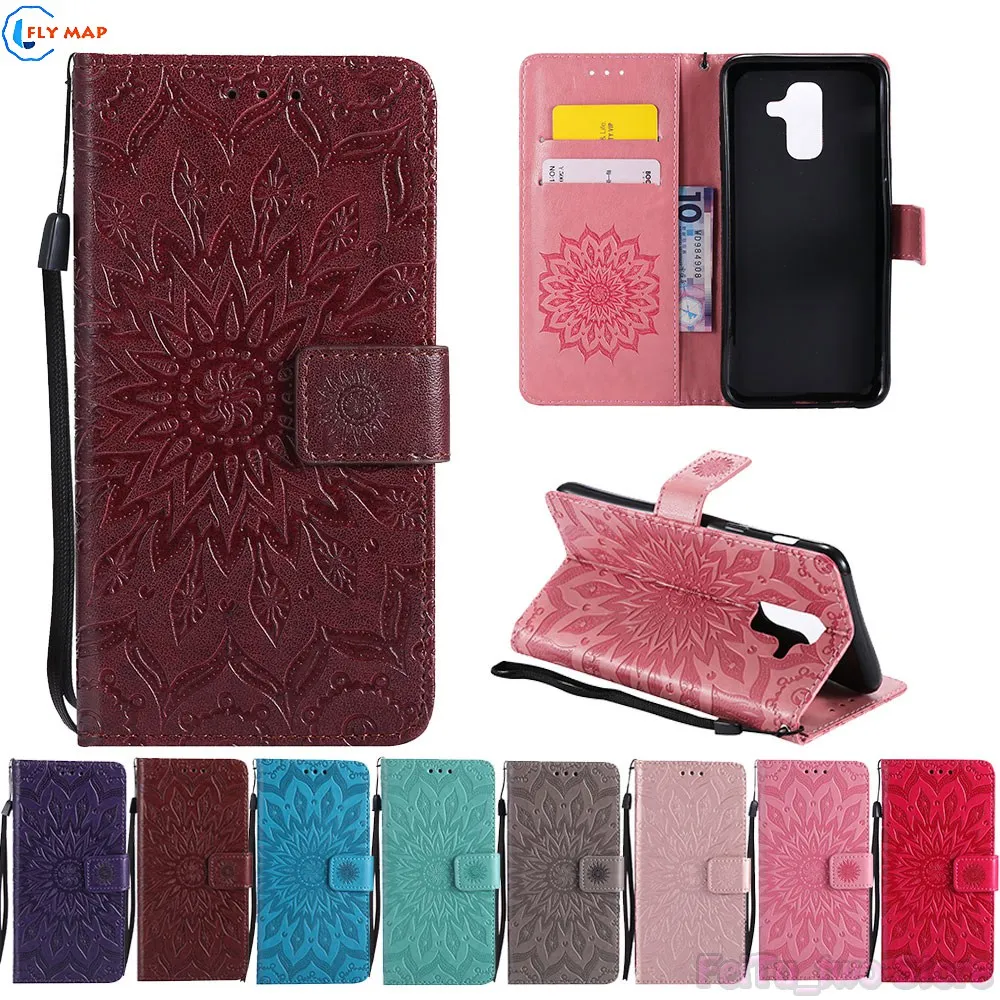 Case Cover For Samsung Galaxy A6 Plus 2018 A605 SM-A605F Wallet Flip Phone PU Leather Coque A6+ 2018 A605G SM-A605 SM-A605FN/DS