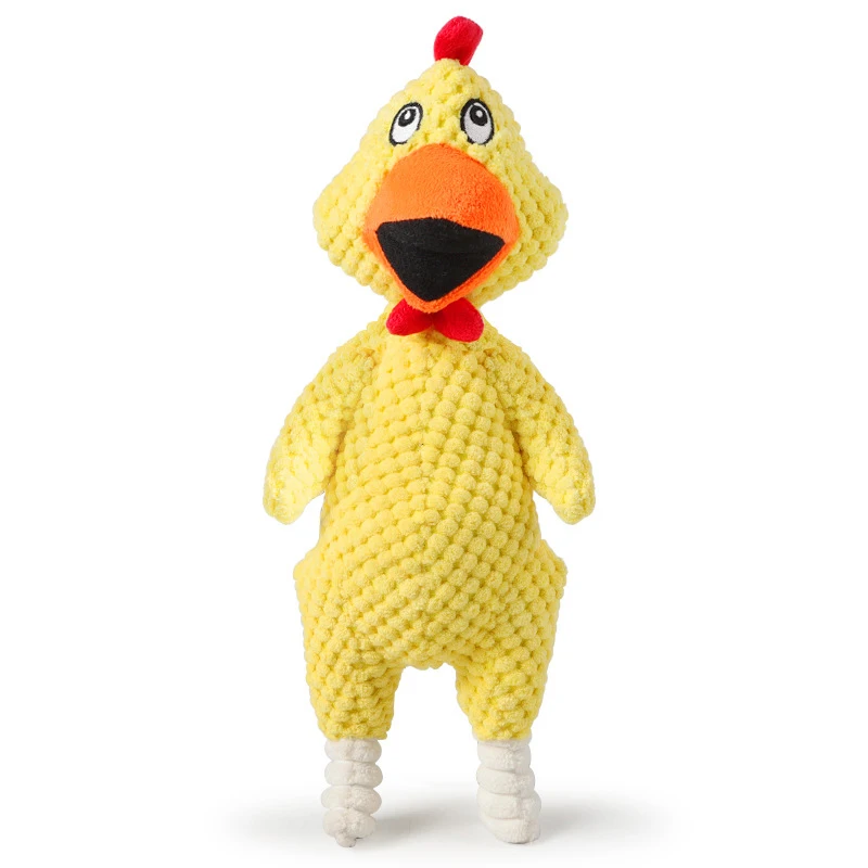 Dog Chew Toys For Small mid Dogs Chicken Shaped Puppy Pet Squeaky Toy Pets Plush Sound Toys Pet Supplies