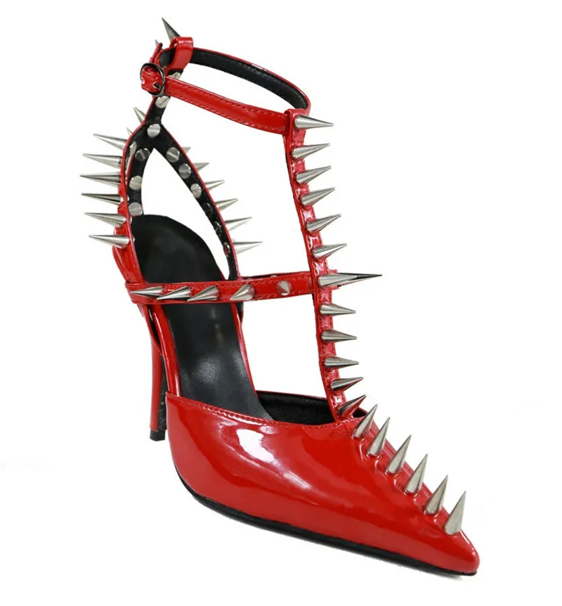 Spring Runway Fashion Week Spikes Rivet High Heels Strange Style