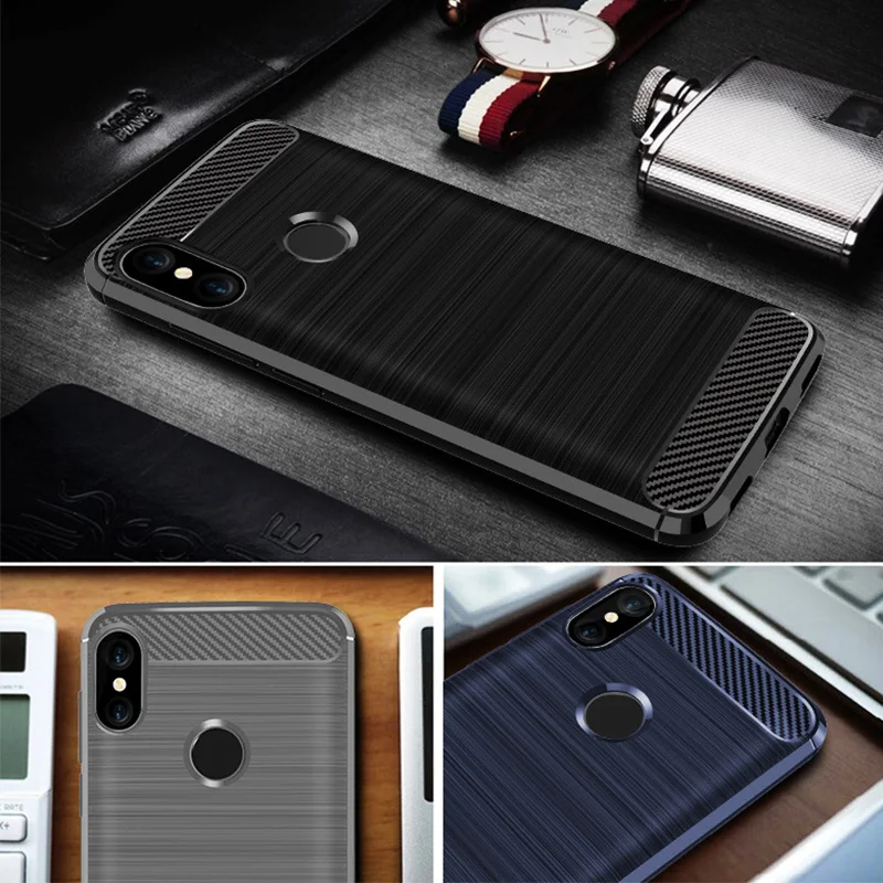 Ultra Thin For Xiaomi Mi A2 Lite Max 3 Focophone F1 Soft TPU Gel Silicone Carbon Case Redmi 6A Note 5 6 Pro Cover |