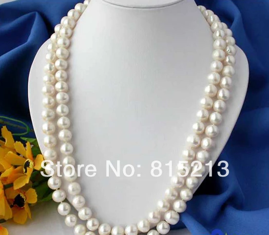 

ddh001345 50" 11-12MM ROUND WHITE FRESHWATER CULTURED PEARL NECKLACE