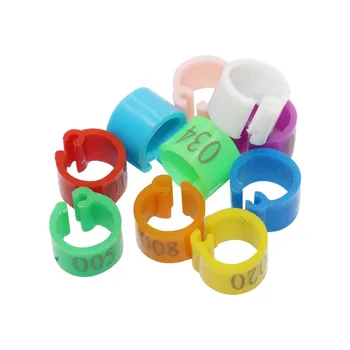 100 Pcs/bag Inner Diameter 6mm Pigeon Leg Poultry Dove Bird Parrot Clip Rings Band Foot Ring Pigeon Supplies NO.001~100 1
